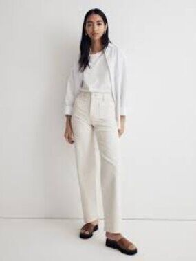 Madewell The Perfect Vintage Wide-Leg Jean White Size 29